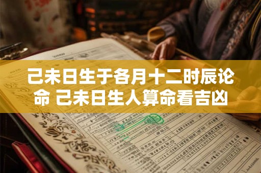 己未日生于各月十二时辰论命 己未日生人算命看吉凶
