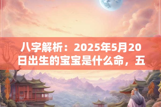 八字解析：2025年5月20日出生的宝宝是什么命，五行缺什么
