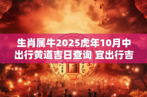 生肖属牛2025虎年10月中出行黄道吉日查询 宜出行吉日查询