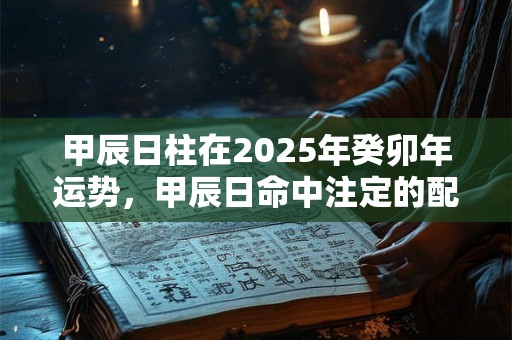 甲辰日柱在2025年癸卯年运势，甲辰日命中注定的配偶