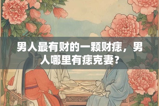 男人最有财的一颗财痣，男人哪里有痣克妻？