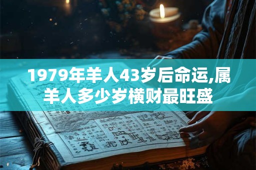 1979年羊人43岁后命运,属羊人多少岁横财最旺盛