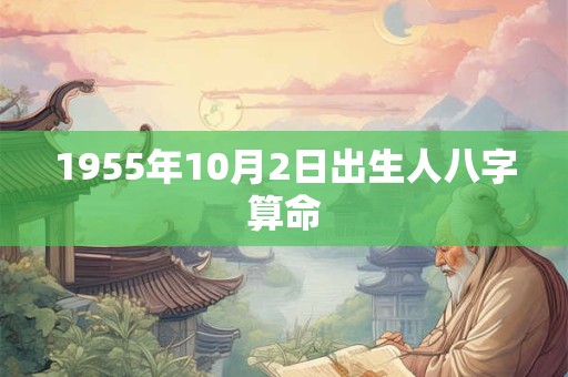 1955年10月2日出生人八字算命