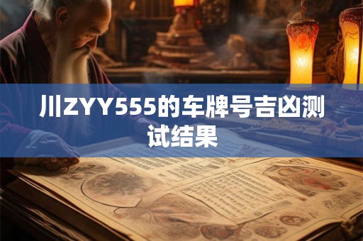 川ZYY555的车牌号吉凶测试结果