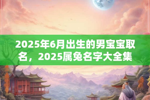 2025年6月出生的男宝宝取名，2025属兔名字大全集