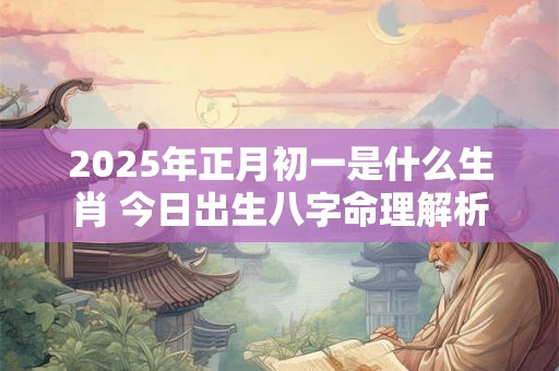 2025年正月初一是什么生肖 今日出生八字命理解析 2025年正月初一是什么生肖 今日出生八字命理解析