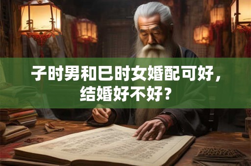 子时男和巳时女婚配可好，结婚好不好？