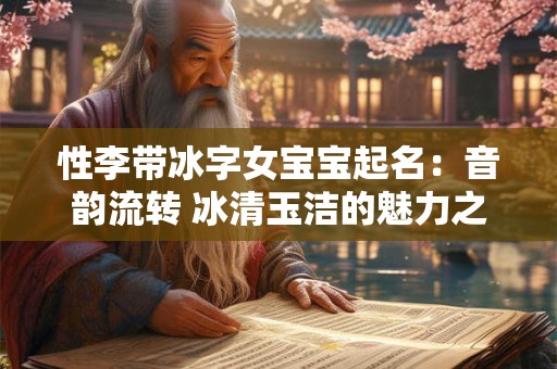 性李带冰字女宝宝起名：音韵流转 冰清玉洁的魅力之选