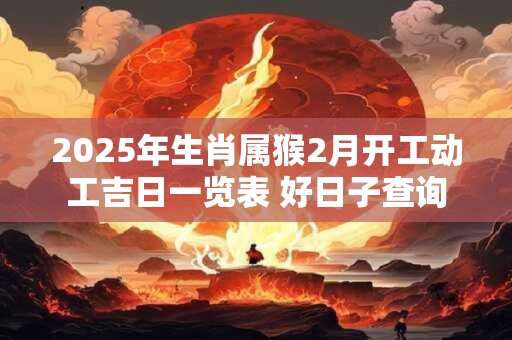 2025年生肖属猴2月开工动工吉日一览表 好日子查询