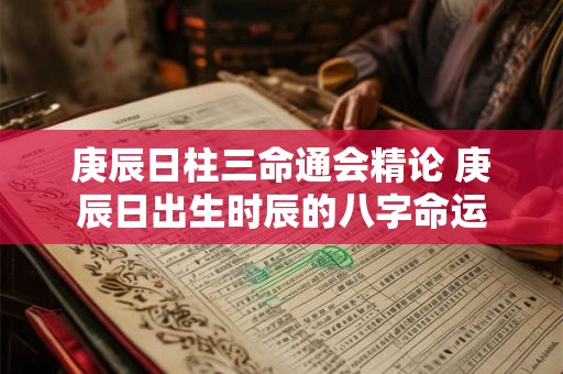 庚辰日柱三命通会精论 庚辰日出生时辰的八字命运
