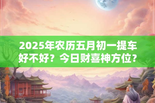 2025年农历五月初一提车好不好？今日财喜神方位？