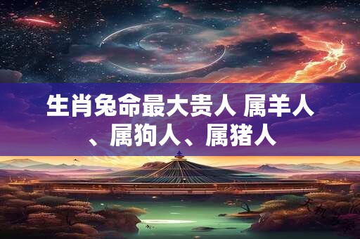 生肖兔命最大贵人 属羊人、属狗人、属猪人