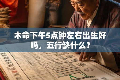木命下午5点钟左右出生好吗，五行缺什么？