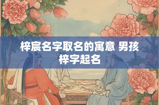 梓宸名字取名的寓意 男孩梓字起名