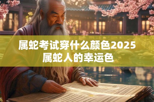 属蛇考试穿什么颜色2025 属蛇人的幸运色