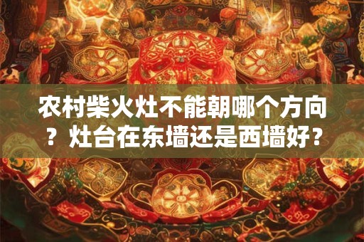 农村柴火灶不能朝哪个方向？灶台在东墙还是西墙好？