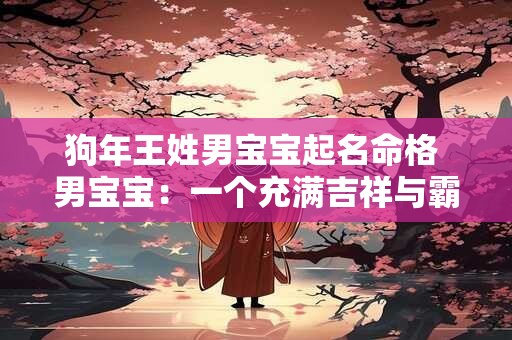 狗年王姓男宝宝起名命格 男宝宝：一个充满吉祥与霸气的命格