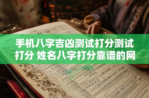 手机八字吉凶测试打分测试打分 姓名八字打分靠谱的网站