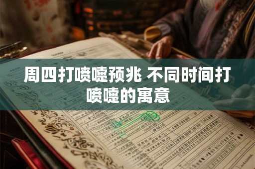 周四打喷嚏预兆 不同时间打喷嚏的寓意