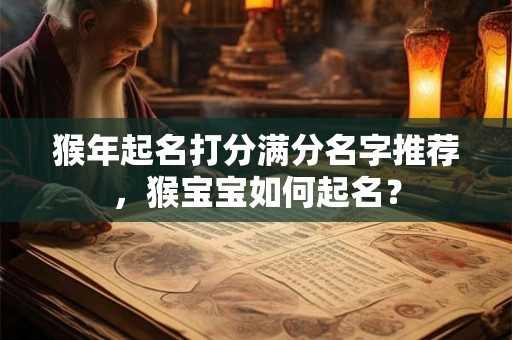 猴年起名打分满分名字推荐，猴宝宝如何起名？