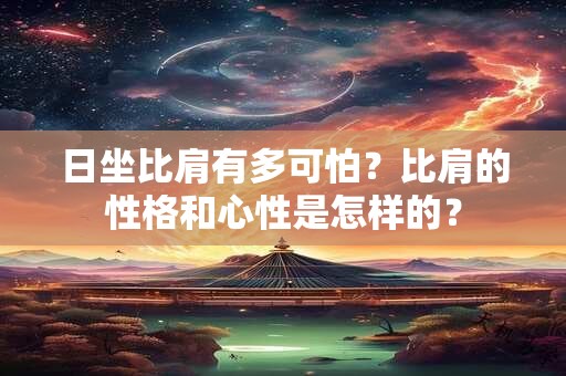 日坐比肩有多可怕？比肩的性格和心性是怎样的？