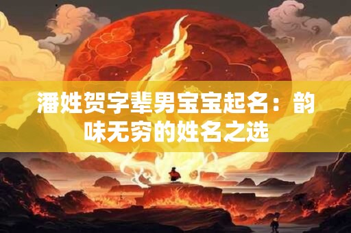潘姓贺字辈男宝宝起名：韵味无穷的姓名之选