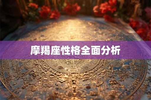摩羯座性格全面分析 摩羯座性格全面分析