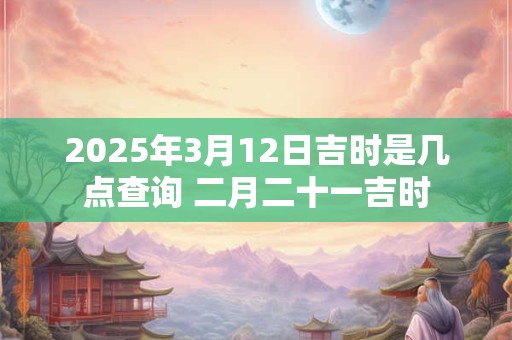 2025年3月12日吉时是几点查询 二月二十一吉时