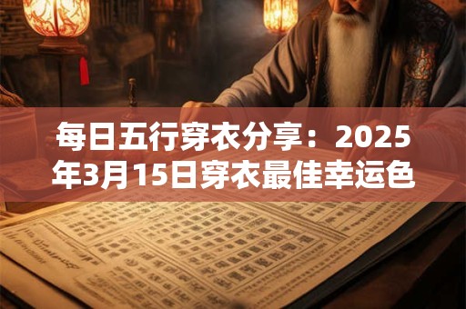每日五行穿衣分享：2025年3月15日穿衣最佳幸运色