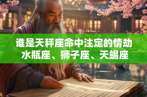 谁是天秤座命中注定的情劫 水瓶座、狮子座、天蝎座