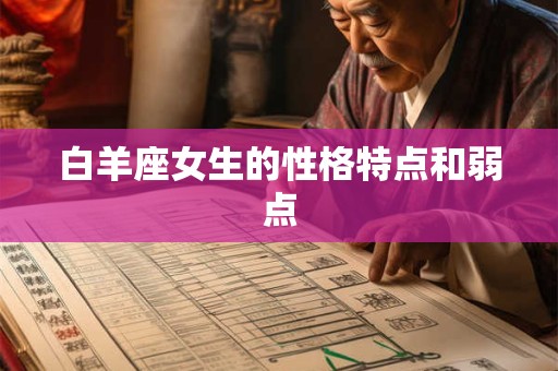 白羊座女生的性格特点和弱点
