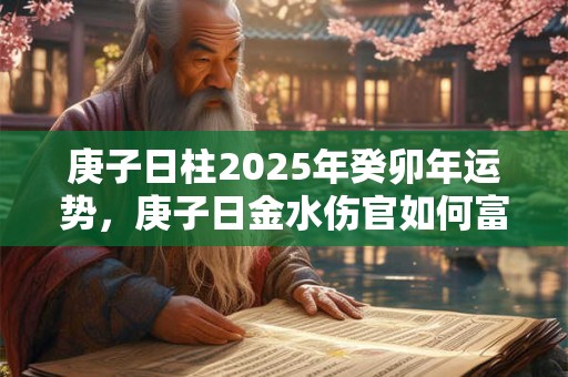 庚子日柱2025年癸卯年运势，庚子日金水伤官如何富贵？