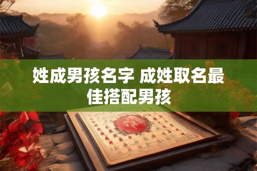 姓成男孩名字 成姓取名最佳搭配男孩