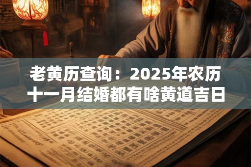 老黄历查询：2025年农历十一月结婚都有啥黄道吉日-择吉日网
