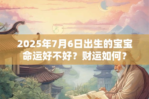 2025年7月6日出生的宝宝命运好不好？财运如何？