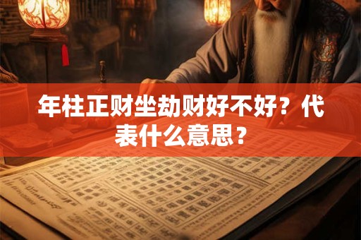 年柱正财坐劫财好不好？代表什么意思？