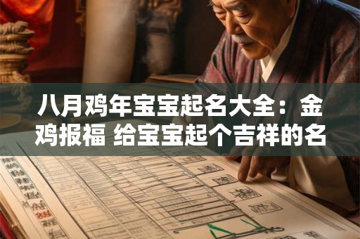 八月鸡年宝宝起名大全：金鸡报福 给宝宝起个吉祥的名字