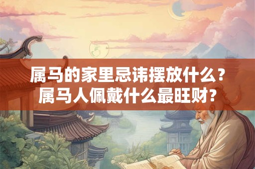 属马的家里忌讳摆放什么？属马人佩戴什么最旺财？