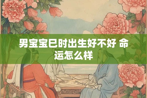 男宝宝巳时出生好不好 命运怎么样