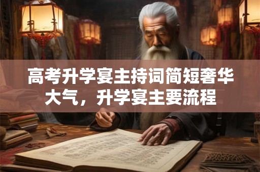 高考升学宴主持词简短奢华大气，升学宴主要流程