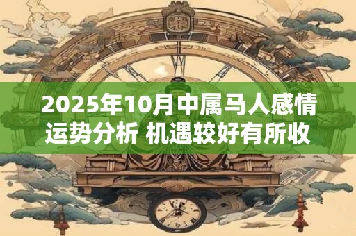 2025年10月中属马人感情运势分析 机遇较好有所收获