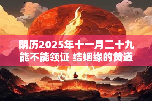 阴历2025年十一月二十九能不能领证 结姻缘的黄道吉日