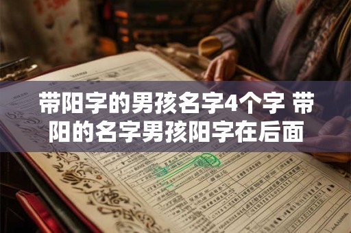 带阳字的男孩名字4个字 带阳的名字男孩阳字在后面