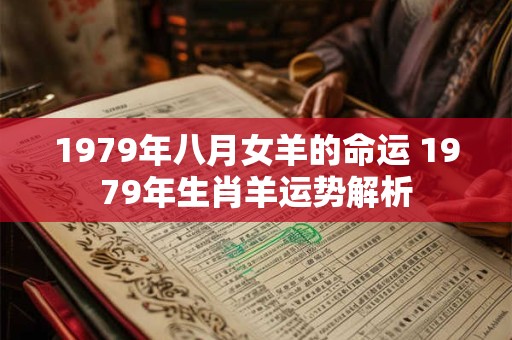 1979年八月女羊的命运 1979年生肖羊运势解析