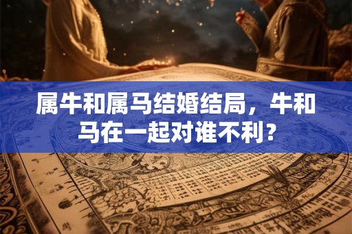 属牛和属马结婚结局，牛和马在一起对谁不利？