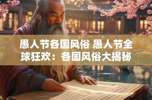 愚人节各国风俗 愚人节全球狂欢：各国风俗大揭秘