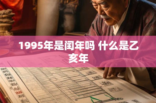 1995年是闰年吗 什么是乙亥年