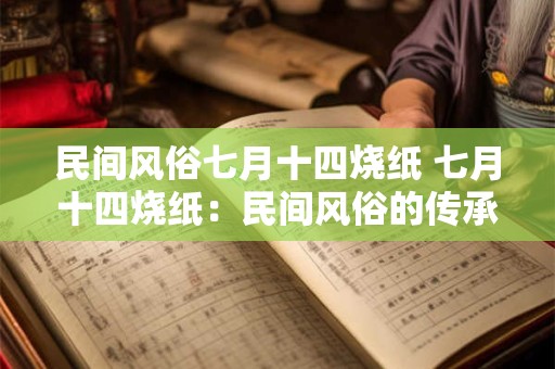 民间风俗七月十四烧纸 七月十四烧纸：民间风俗的传承与魅力