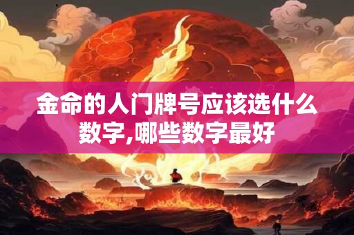 金命的人门牌号应该选什么数字,哪些数字最好