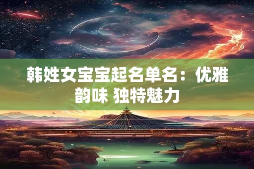 韩姓女宝宝起名单名：优雅韵味 独特魅力